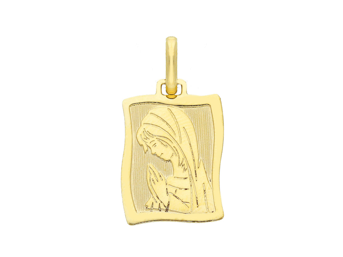 Madonna medal in 18kt yellow gold