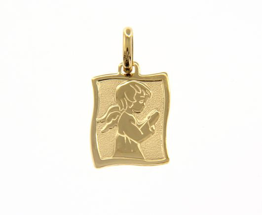 Angel medal in 18kt yellow gold