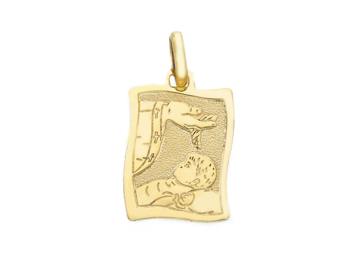 Baptism Medal in 18kt Yellow Gold