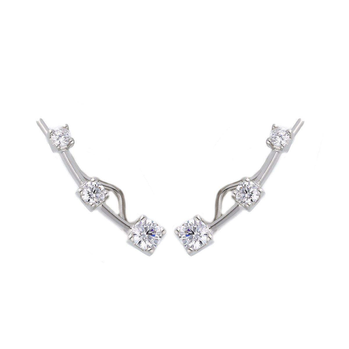 Maiocchi Gold Orecchini Oro Bianco 18kt e Zirconi