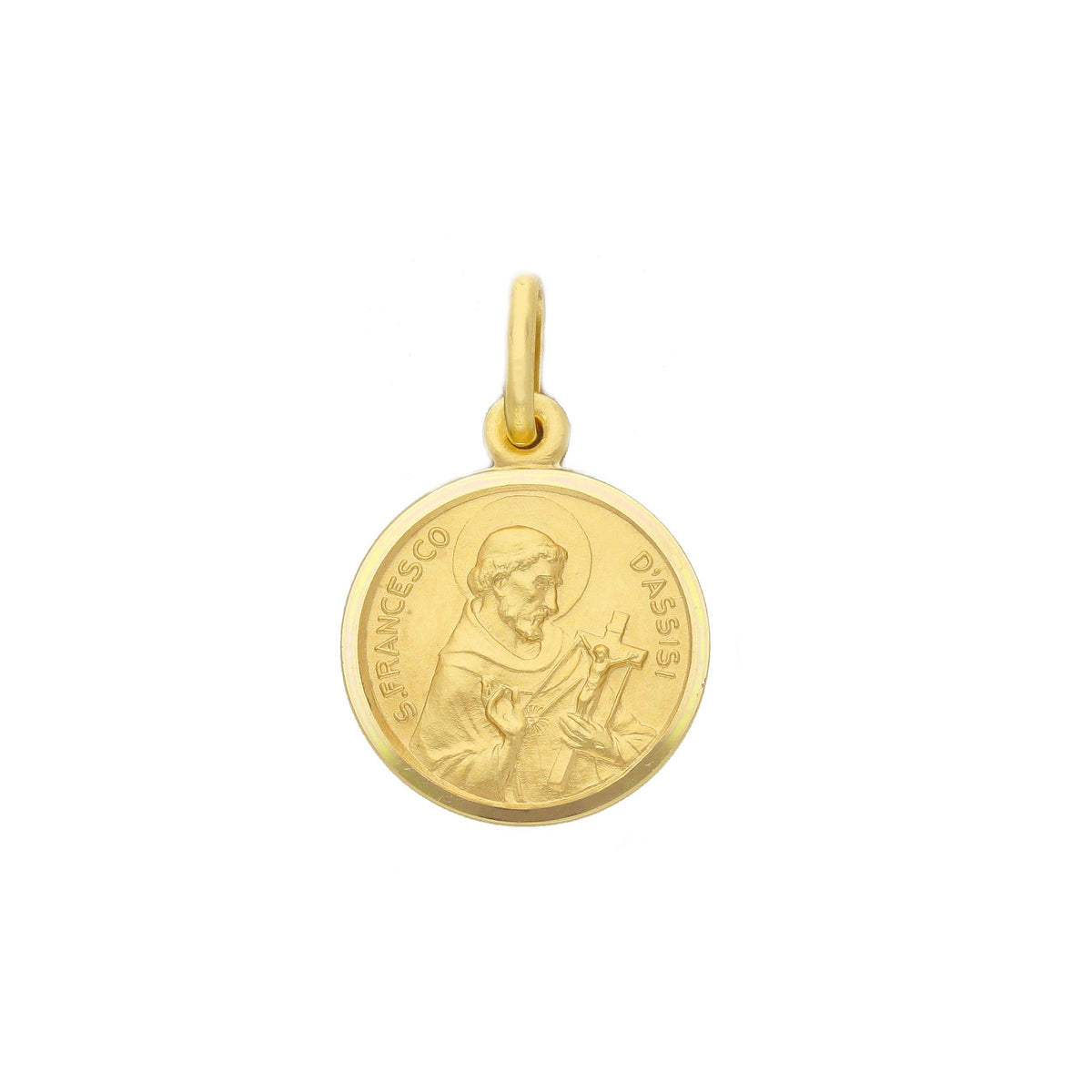 St. Rita medal in 18kt yellow gold mm. 11