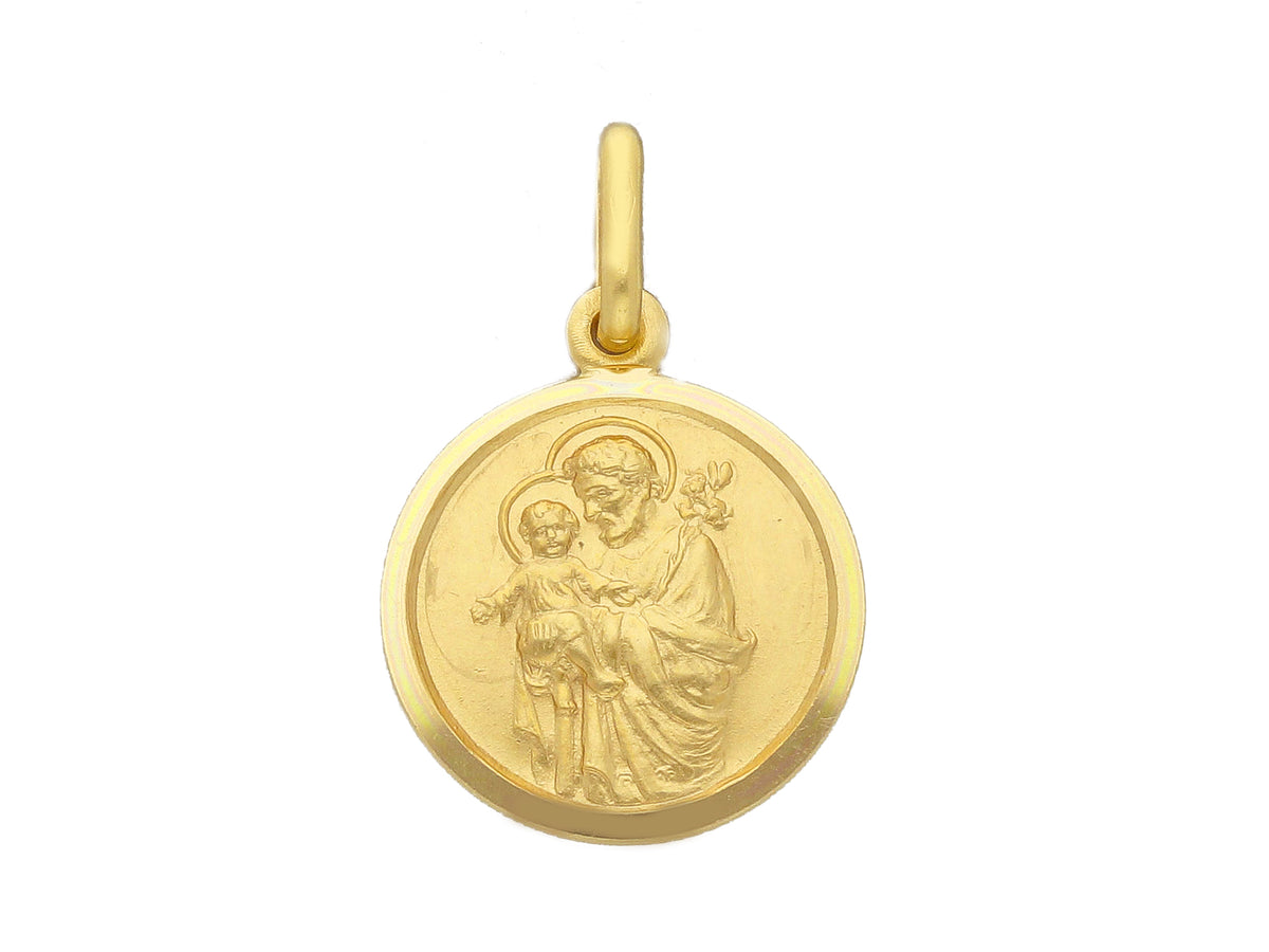St. Joseph Medal in 18kt Yellow Gold mm. 17