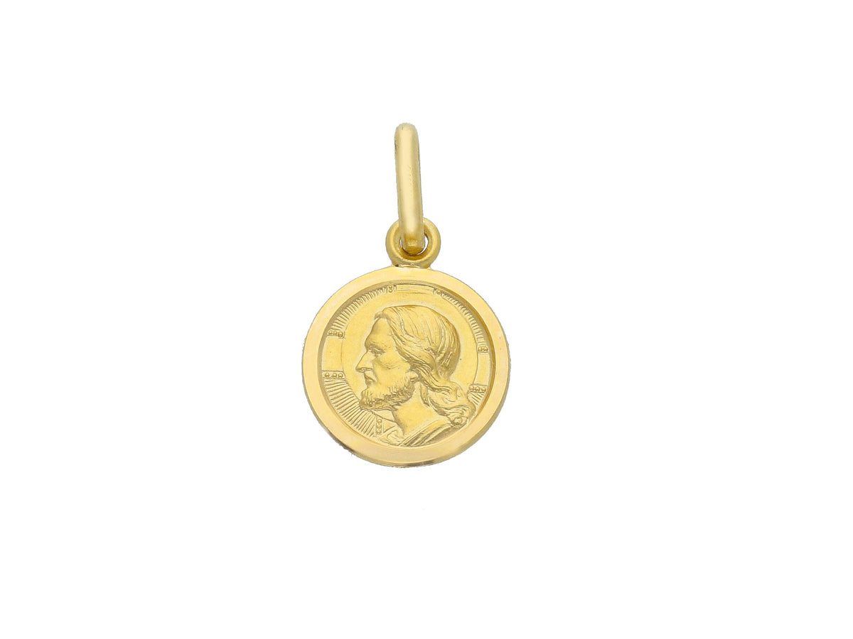 Christ medal in 18kt yellow gold mm. 11