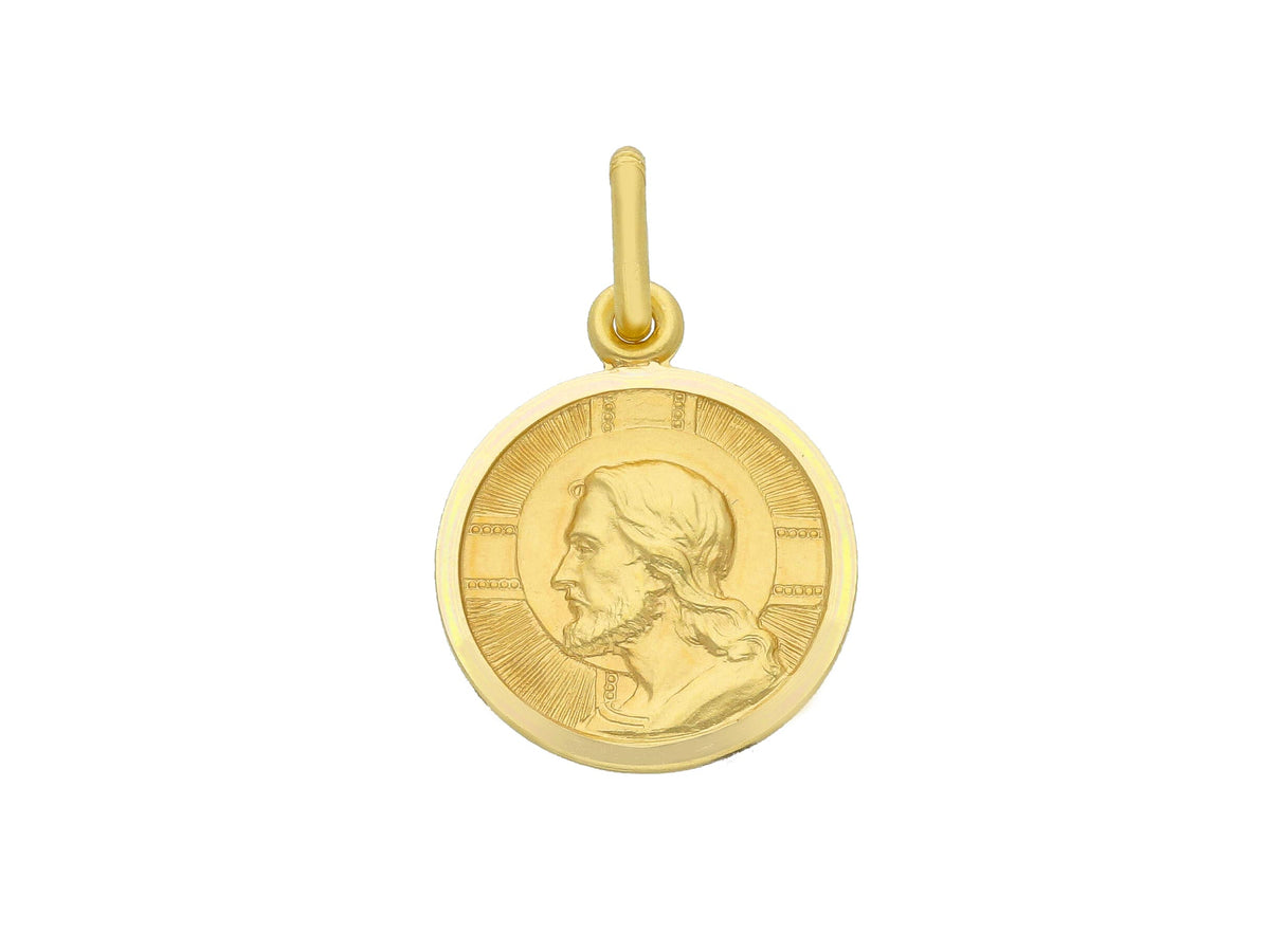 Christ medal in 18kt yellow gold mm. 15