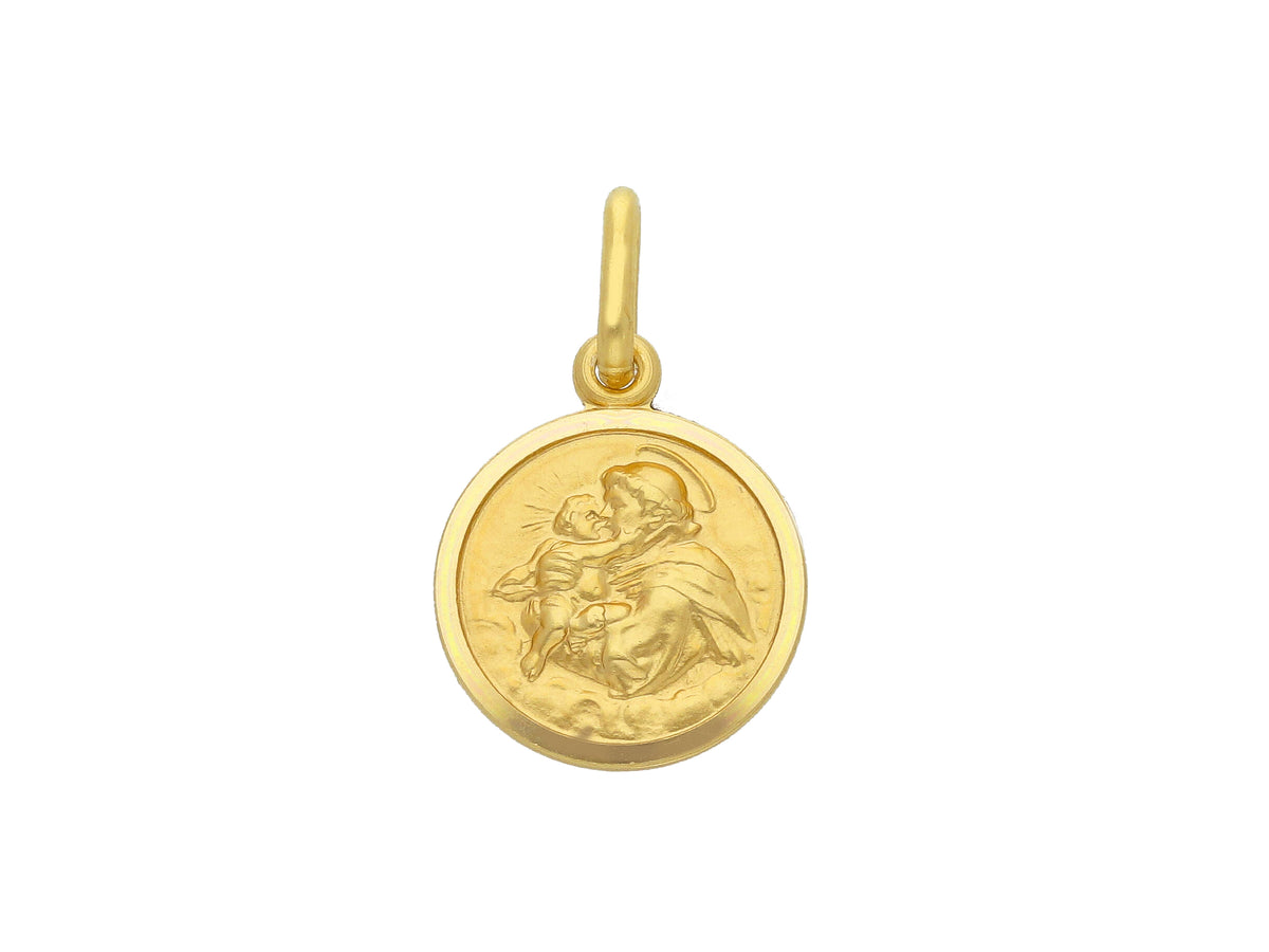 St. Anthony Medal in 18kt Yellow Gold mm. 13