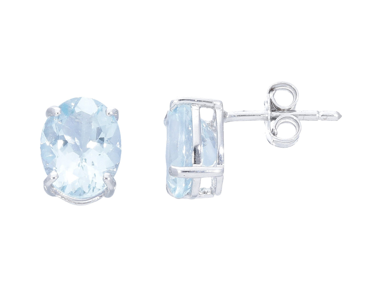 Maiocchi Milano Earrings in White Gold and Aquamarine ct 3.40