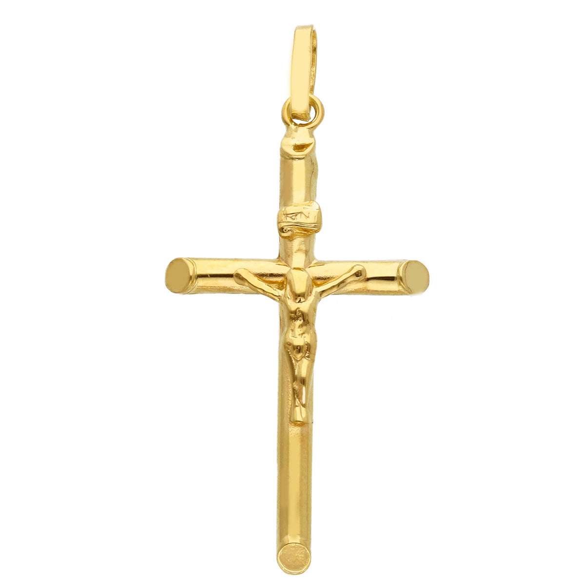 Cross with Christ in 18kt Yellow Gold