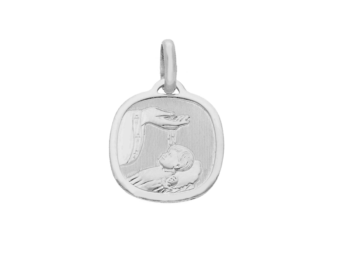 Baptism Medal in 18kt White Gold