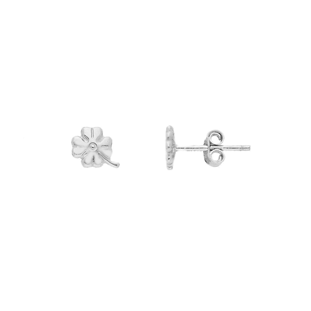 Maiocchi Gold Crown Earrings in 18kt White Gold