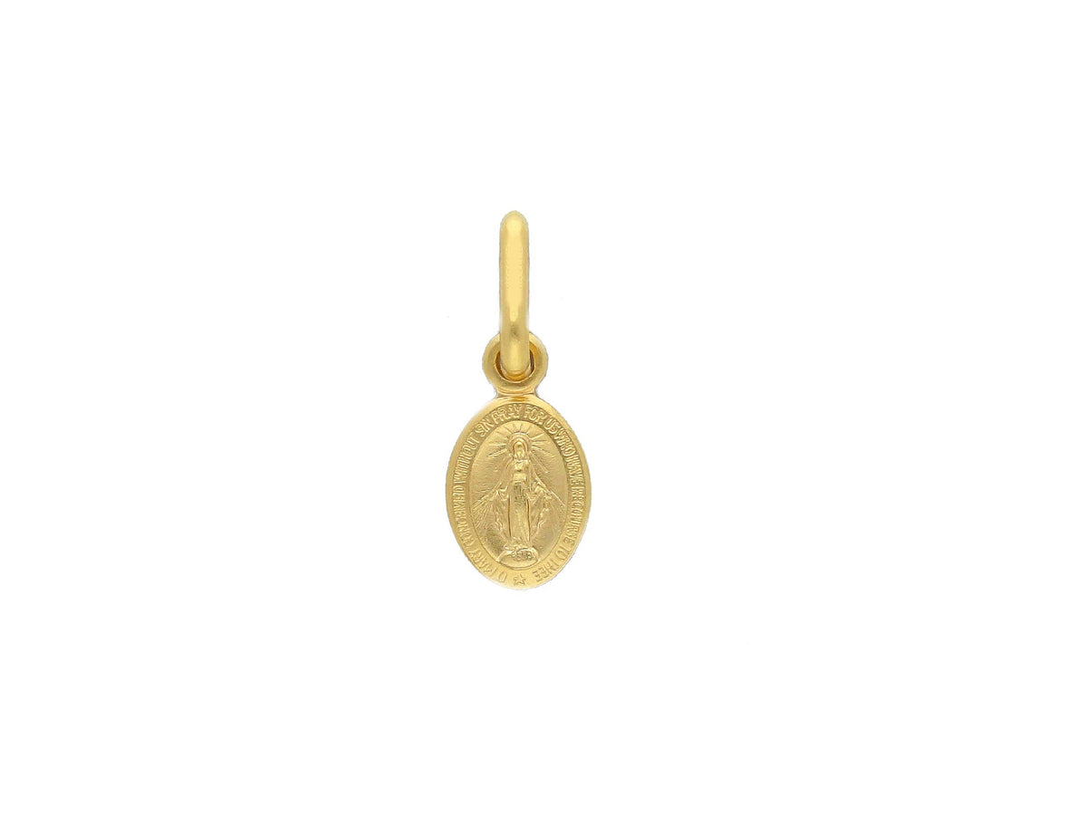 Medaglia Madonna Miracolosa in Oro Giallo 18kt 6 x 8 mm