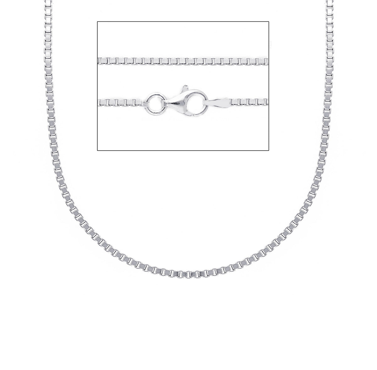 Maiocchi Silver Venetian Silver Chain 50 cm