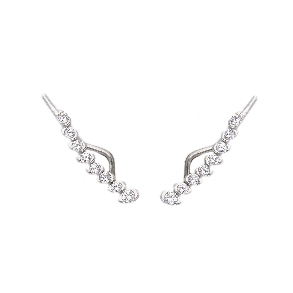 Maiocchi Gold Orecchini Oro Bianco 18kt e Zirconi