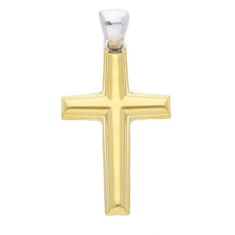 Croce in Oro Giallo e Bianco 18kt