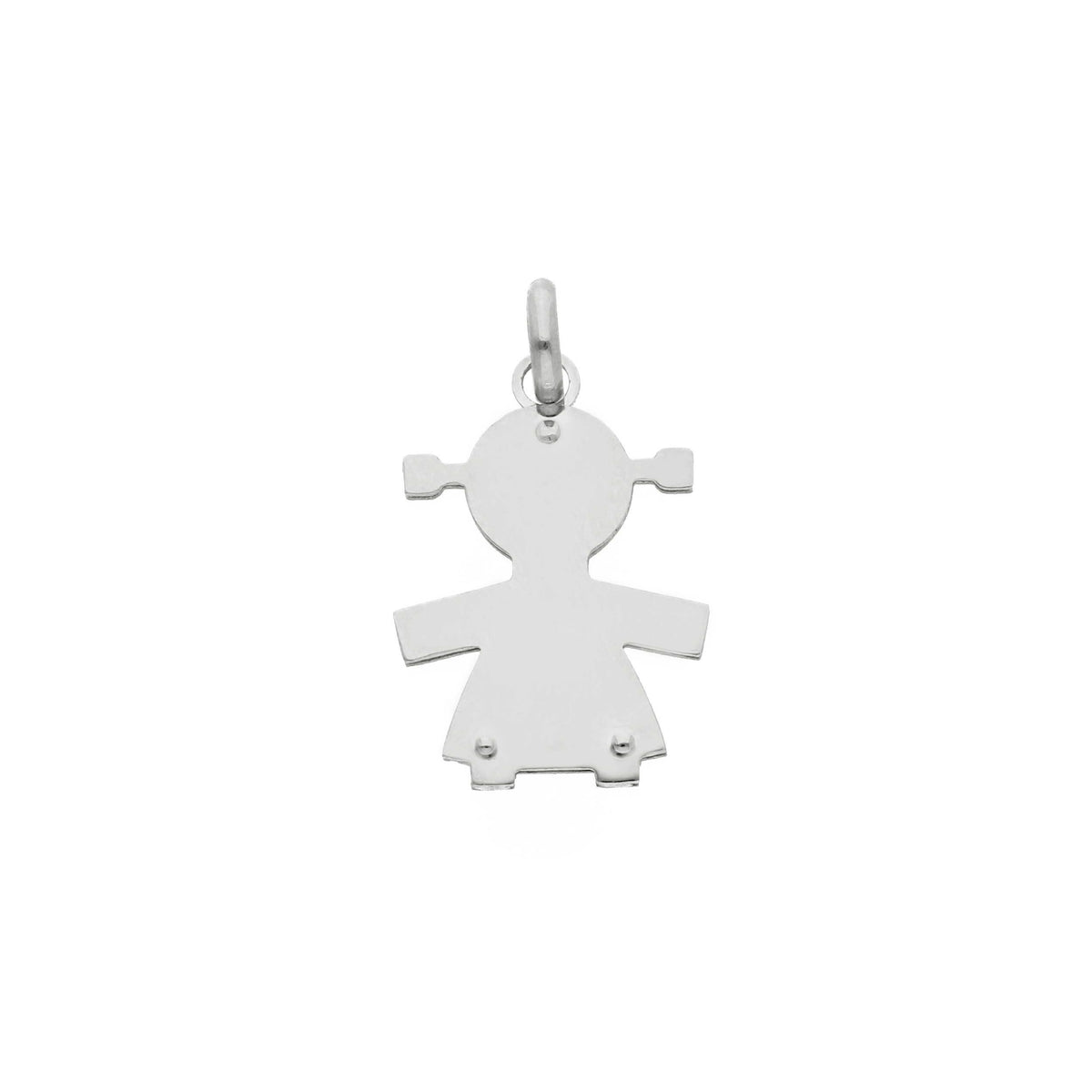 Baby Girl Pendant in 18kt White Gold