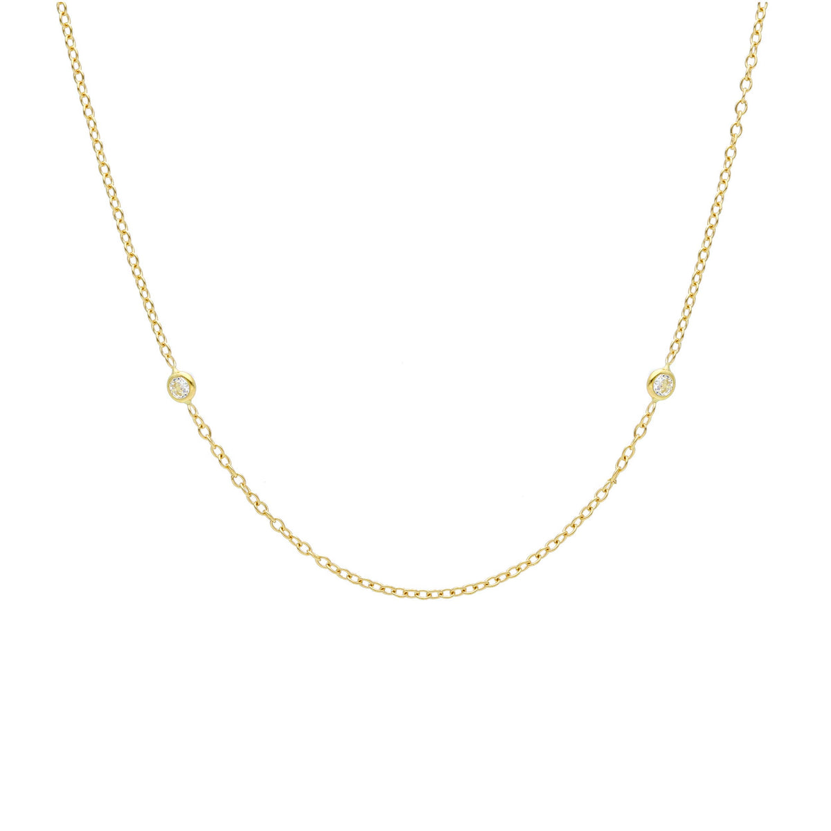 Girocollo in Oro Giallo 18kt e Zirconi