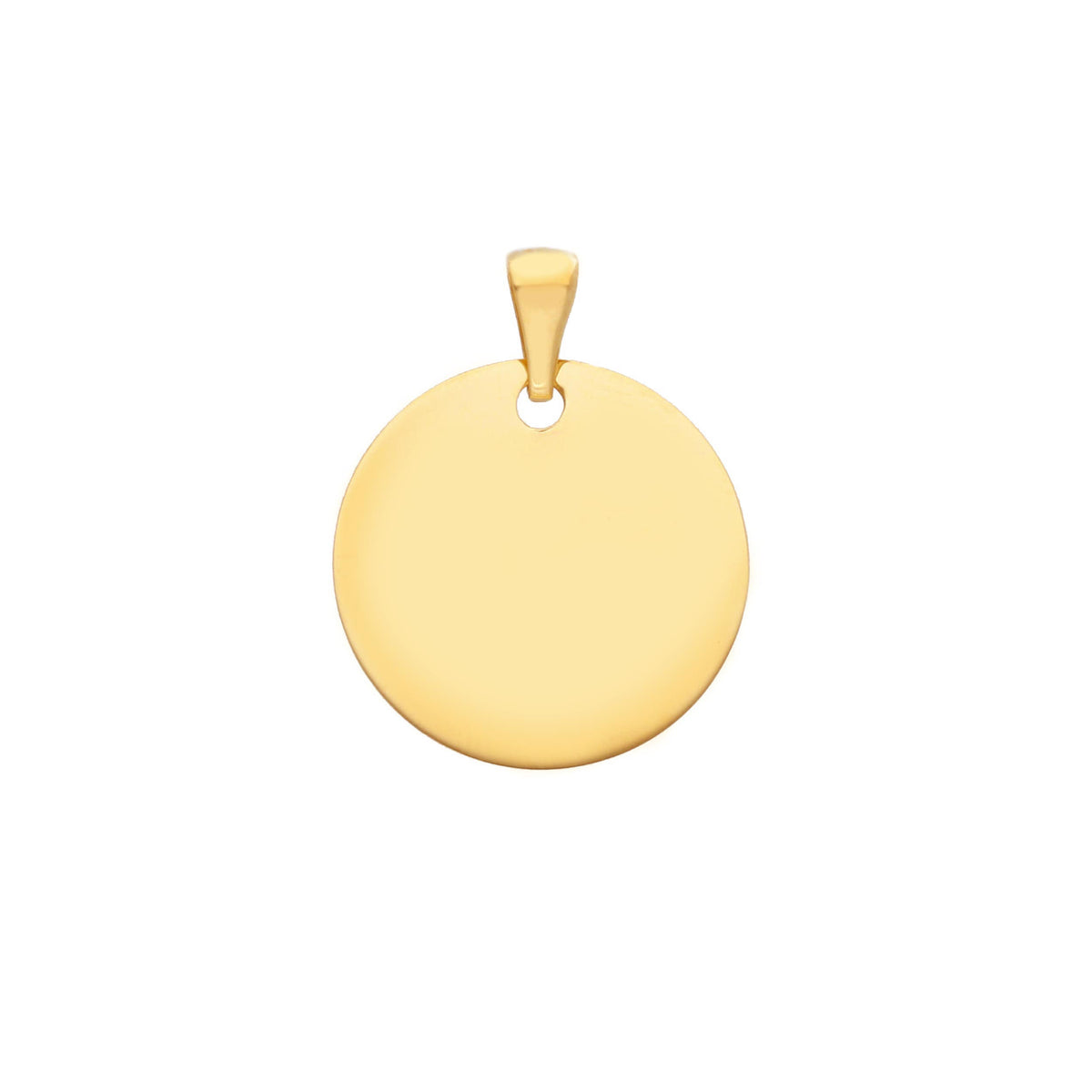 Round Medal Pendant in 18kt Yellow Gold 17mm