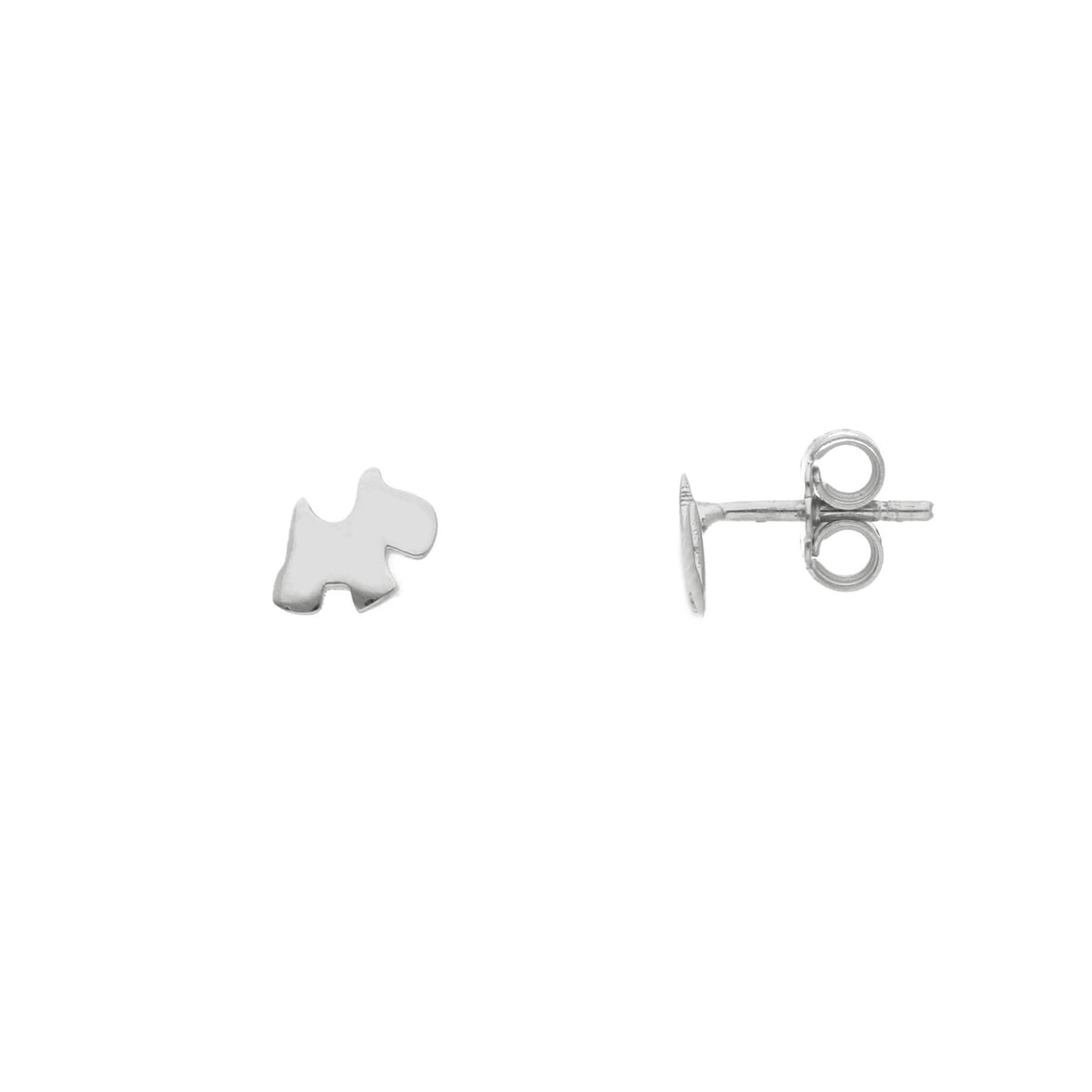 Maiocchi Gold Crown Earrings in 18kt White Gold