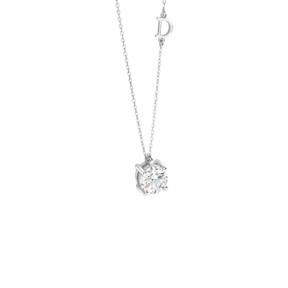 Damiani Collana Punto Luce Luce in Oro Bianco e Diamante ct 0,17