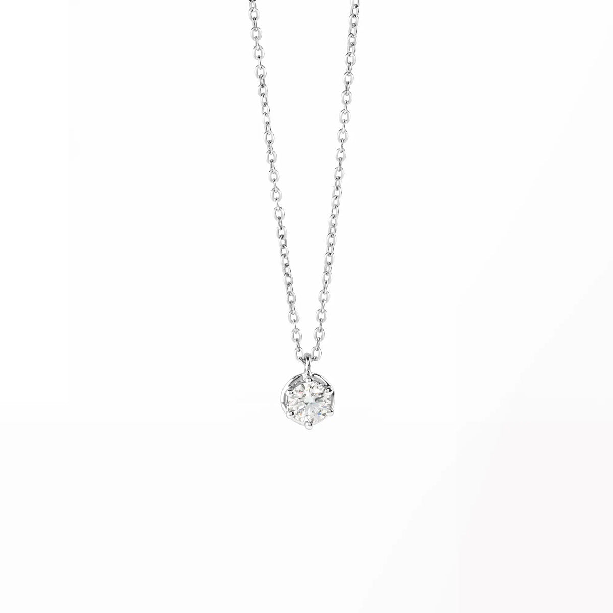 Damiani Girocollo Punto Luce Minou Oro Bianco e Diamante Taglio Brillante ct 0.25