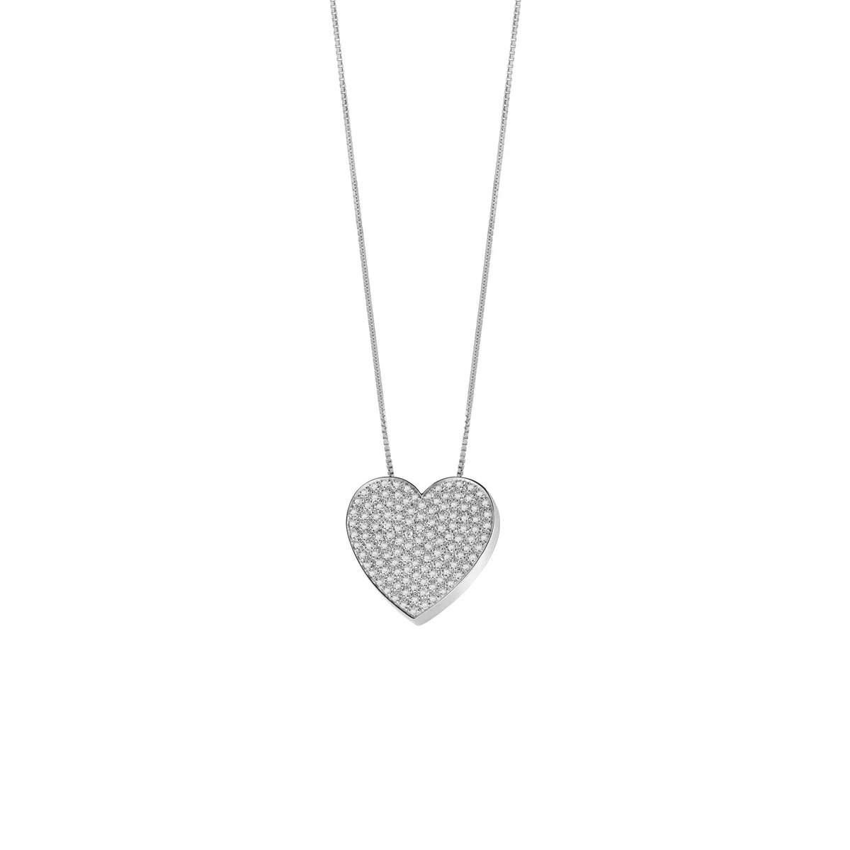 Salvini I Segni Heart Necklace in White Gold and Diamonds ct 1.15 G
