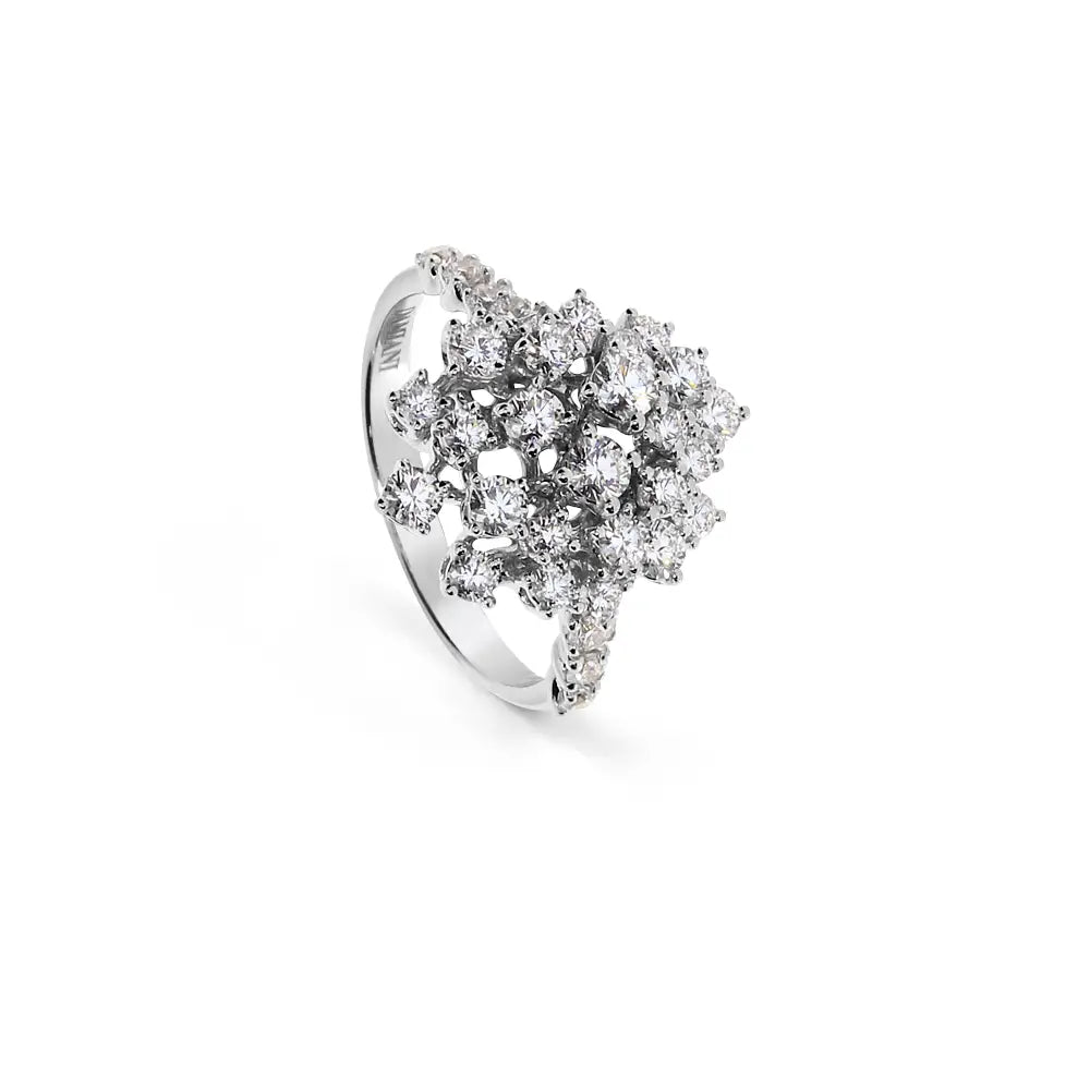 Damiani Mimosa Ring in White Gold with Diamonds