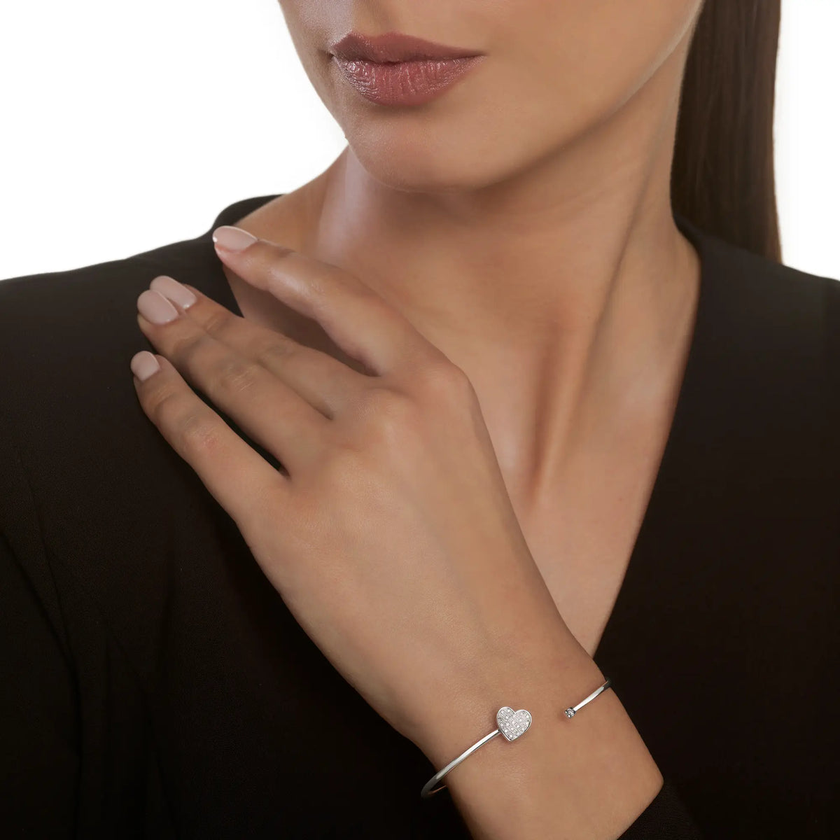 Salvini I Segni Heart Bracelet in White Gold and Diamonds