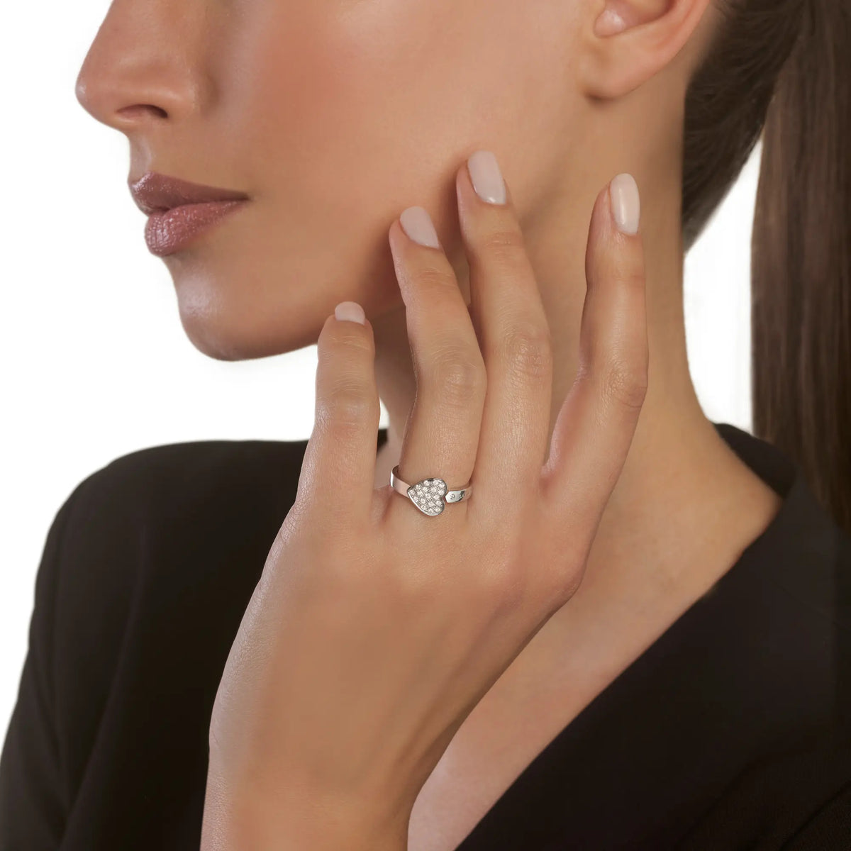 Salvini I Segni Heart Ring in White Gold and Diamonds