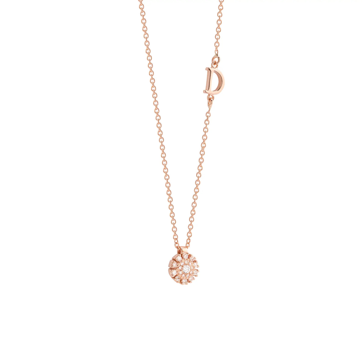 Damiani Margherita Necklace in Rose Gold and Diamonds
