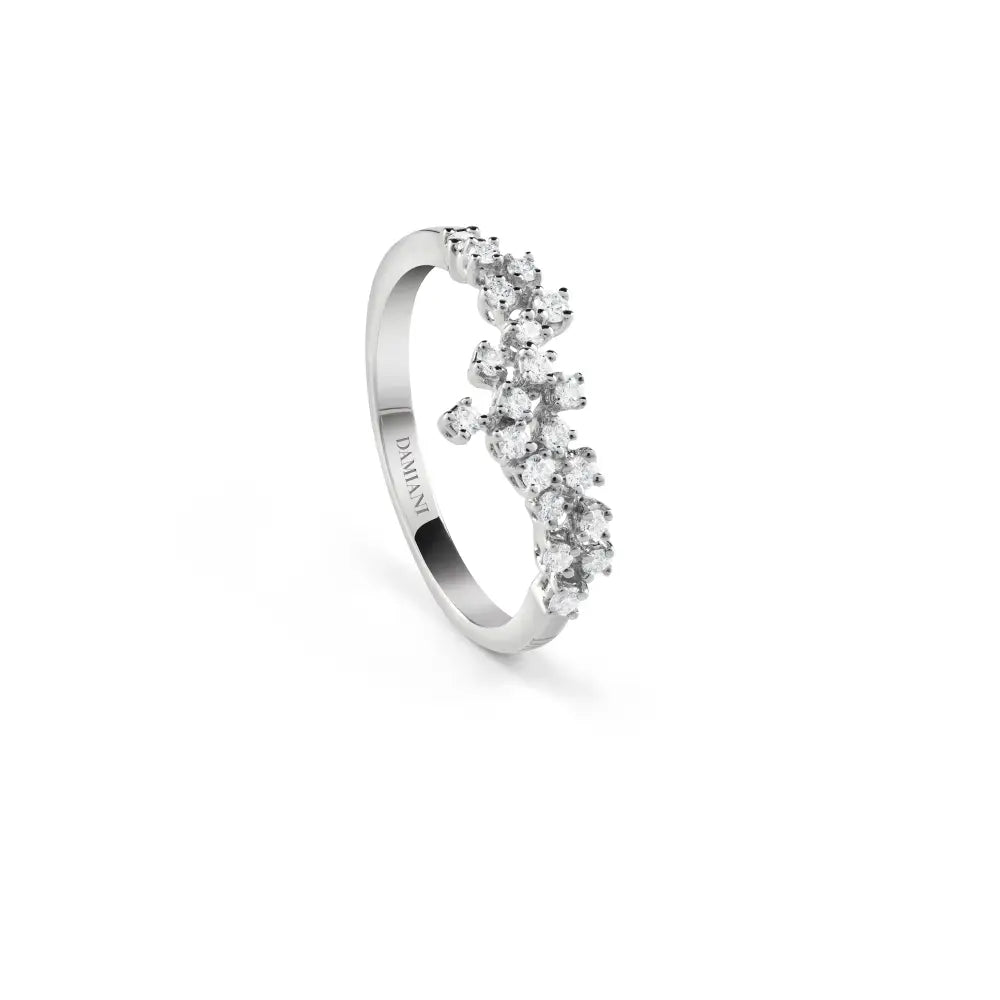 Damiani Mimosa Ring in White Gold and White Diamonds