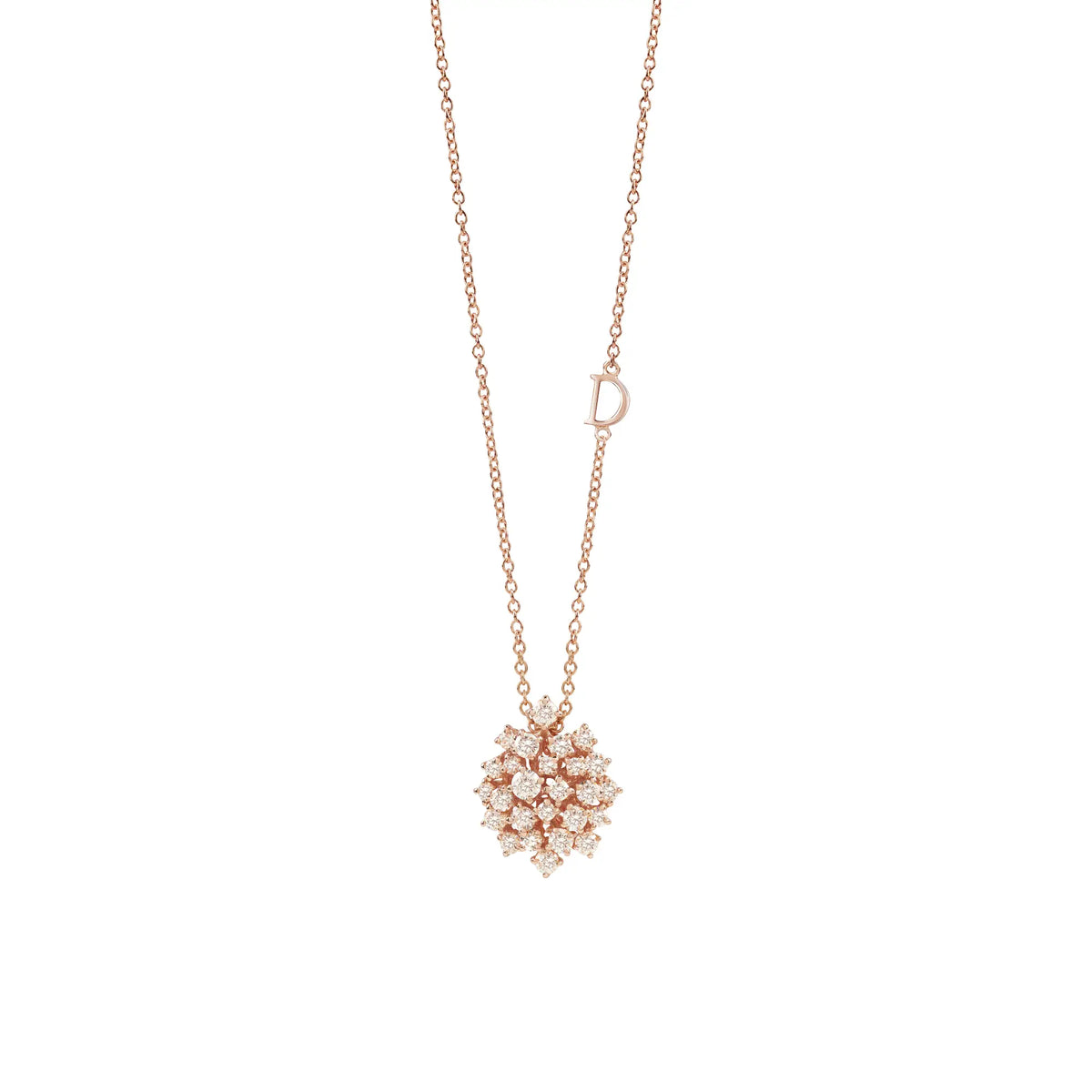 Damiani Mimosa Rose Gold and Diamond Necklace