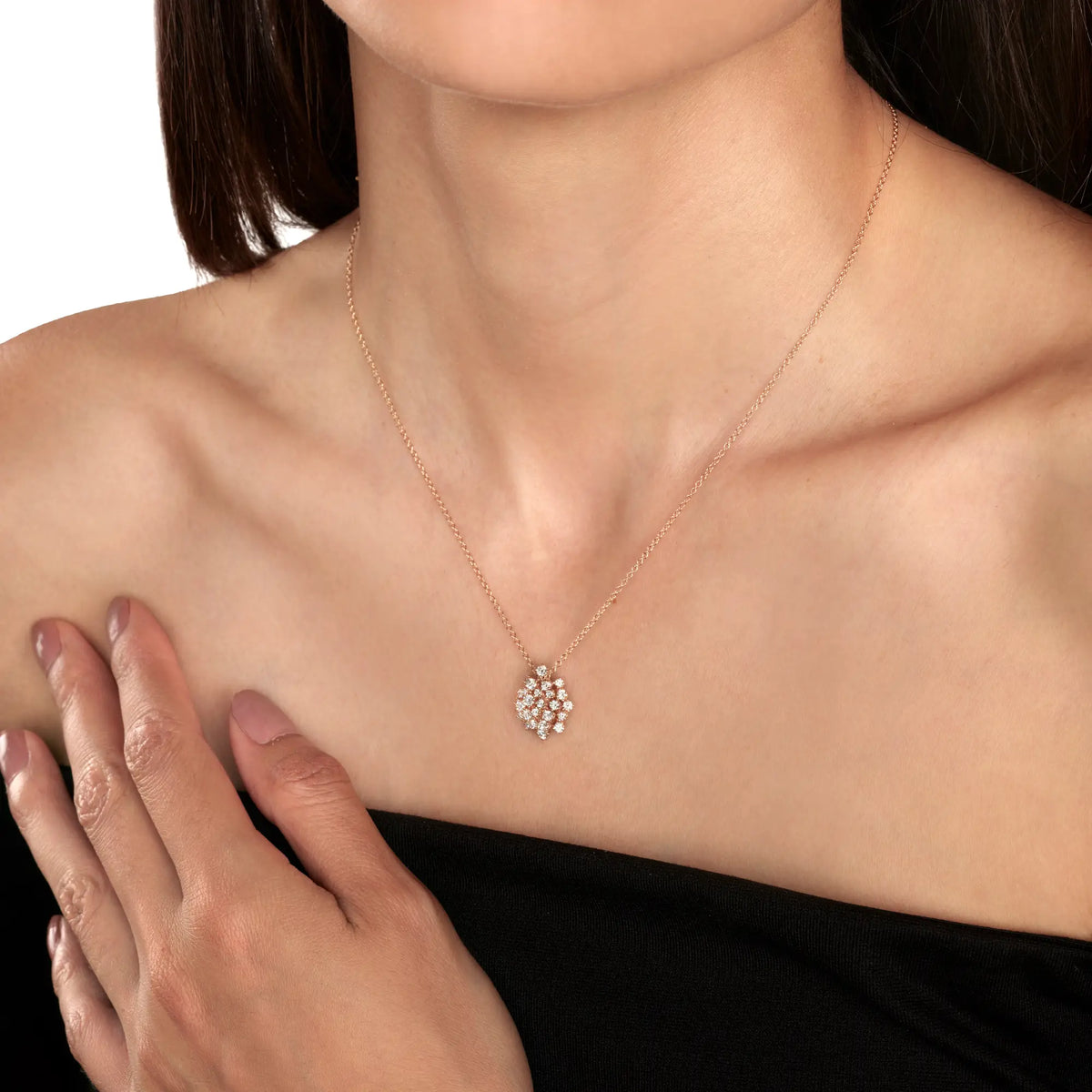 Damiani Mimosa Rose Gold and Diamond Necklace