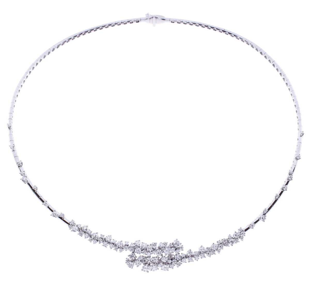 Damiani Collana Mimosa Oro Bianco e Diamanti