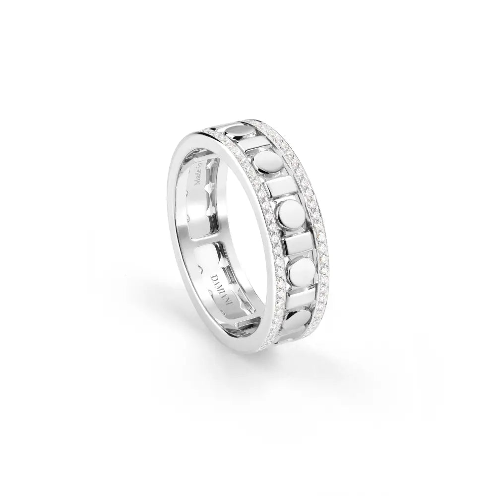 Damiani Anello Belle Epoque Reel Oro Bianco e Diamanti