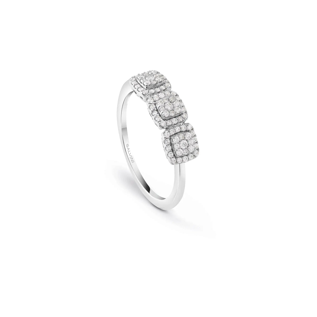 Salvini Ring Trilogy Bagliori White Gold and Diamonds 0.27 Ct
