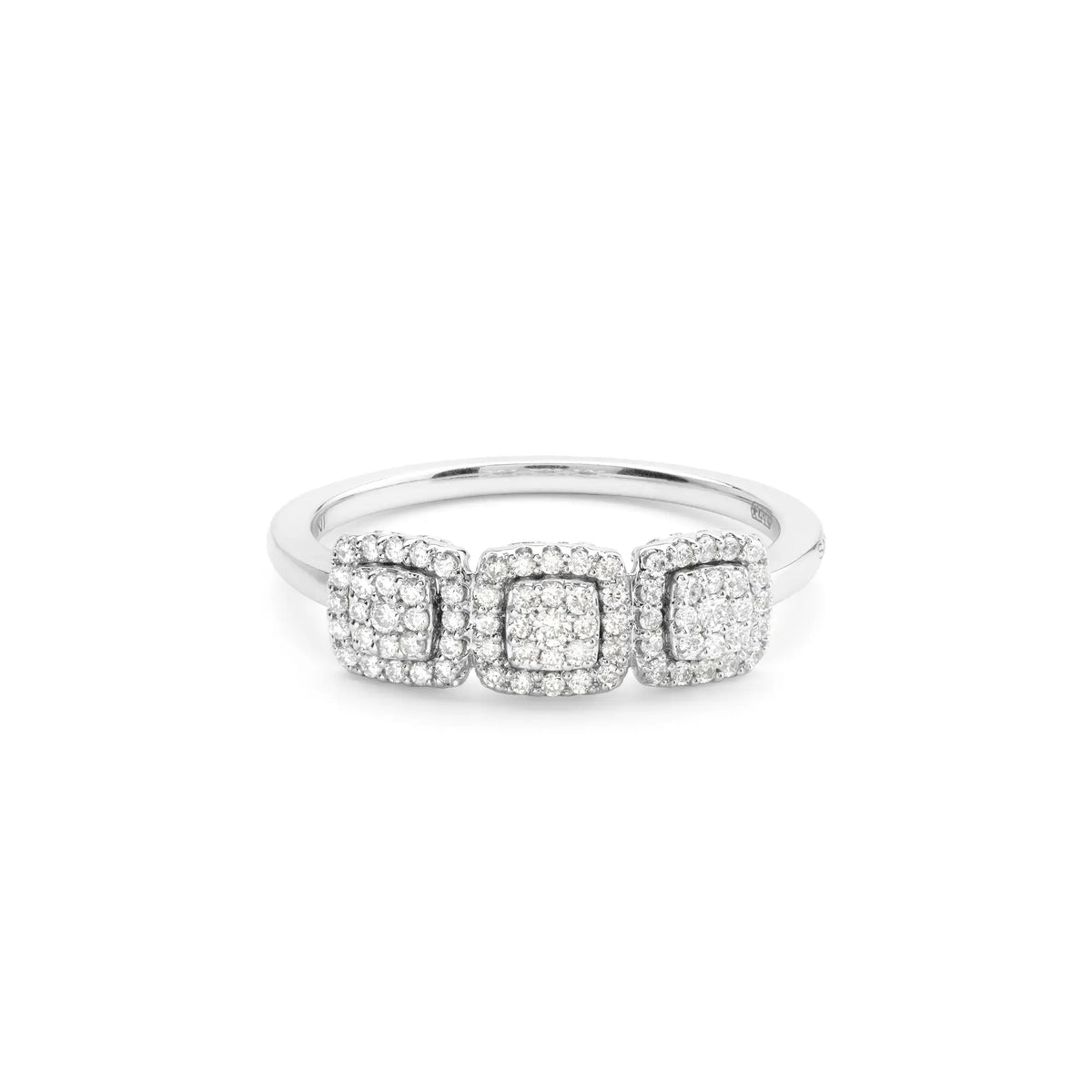 Salvini Ring Trilogy Bagliori White Gold and Diamonds 0.27 Ct