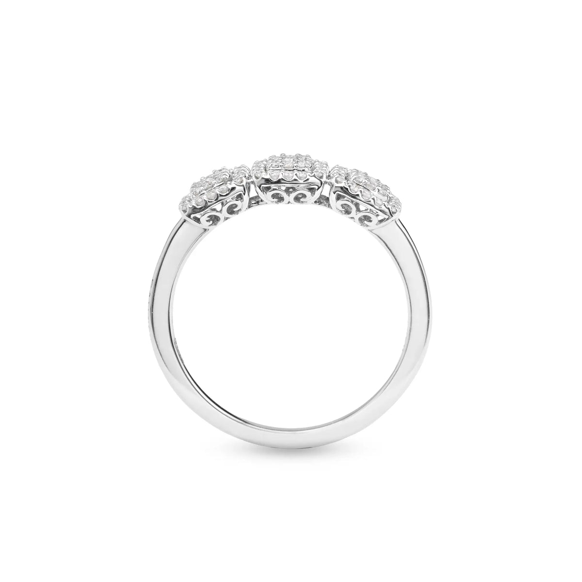 Salvini Ring Trilogy Bagliori White Gold and Diamonds 0.27 Ct