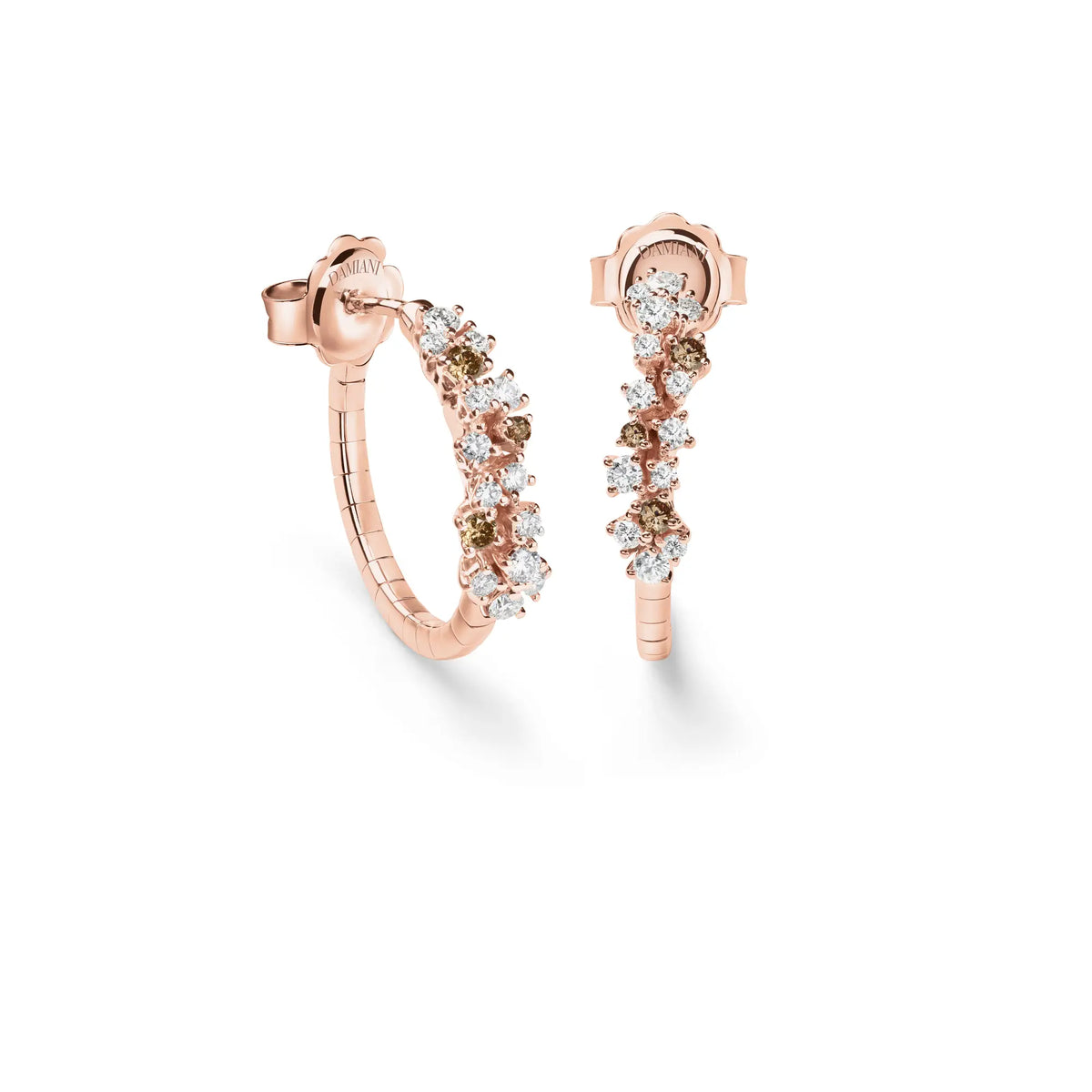 Damiani Mimosa Earrings in Rose Gold and Diamonds