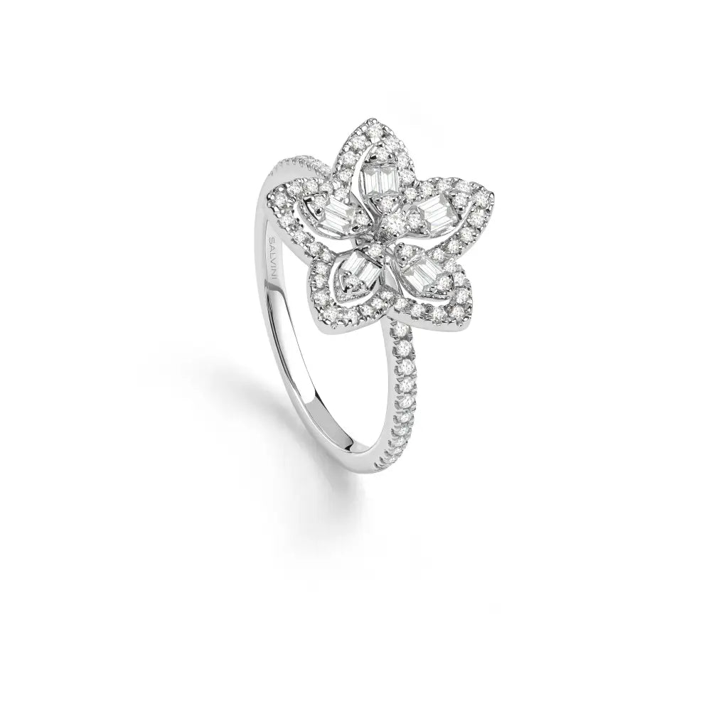 Salvini Anello Magia Garden Oro Bianco e Diamanti ct 0,57