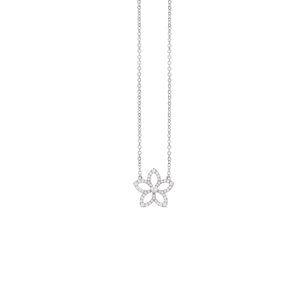 Salvini Magia Garden Necklace in White Gold and Diamonds 0.17 ct