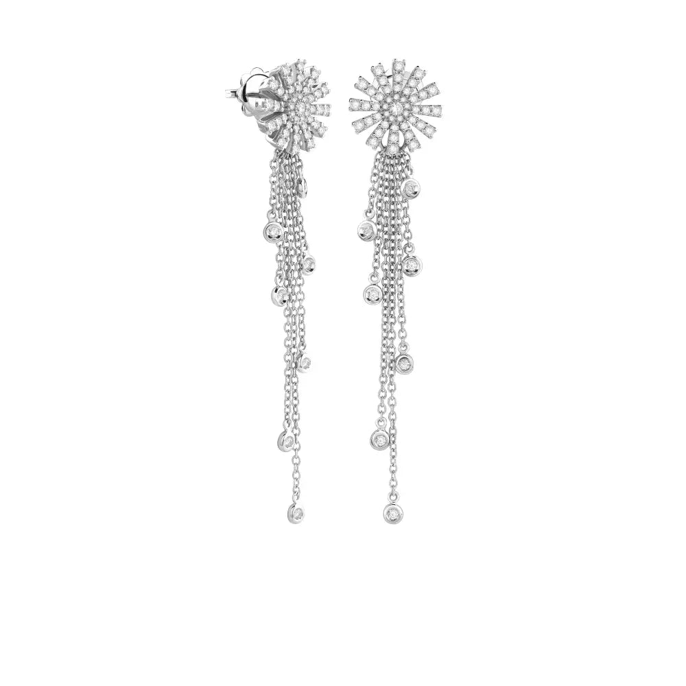 Damiani Margherita Earrings in White Gold and Diamonds
