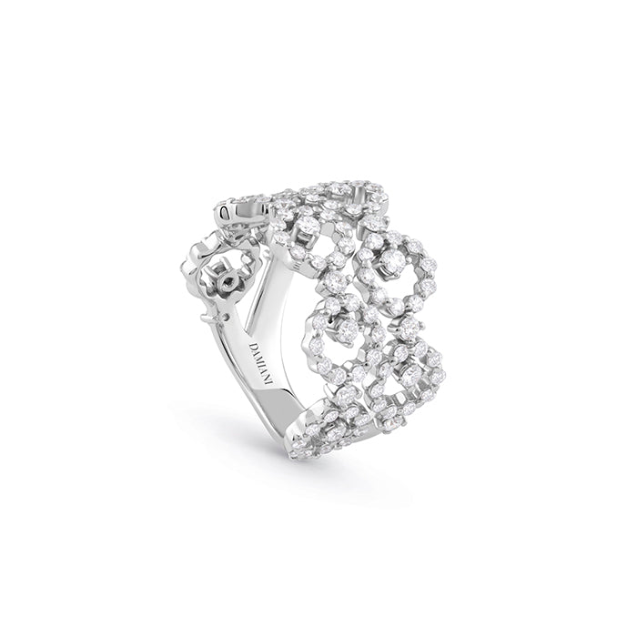 Damiani Juliette Ring in White Gold and Diamonds