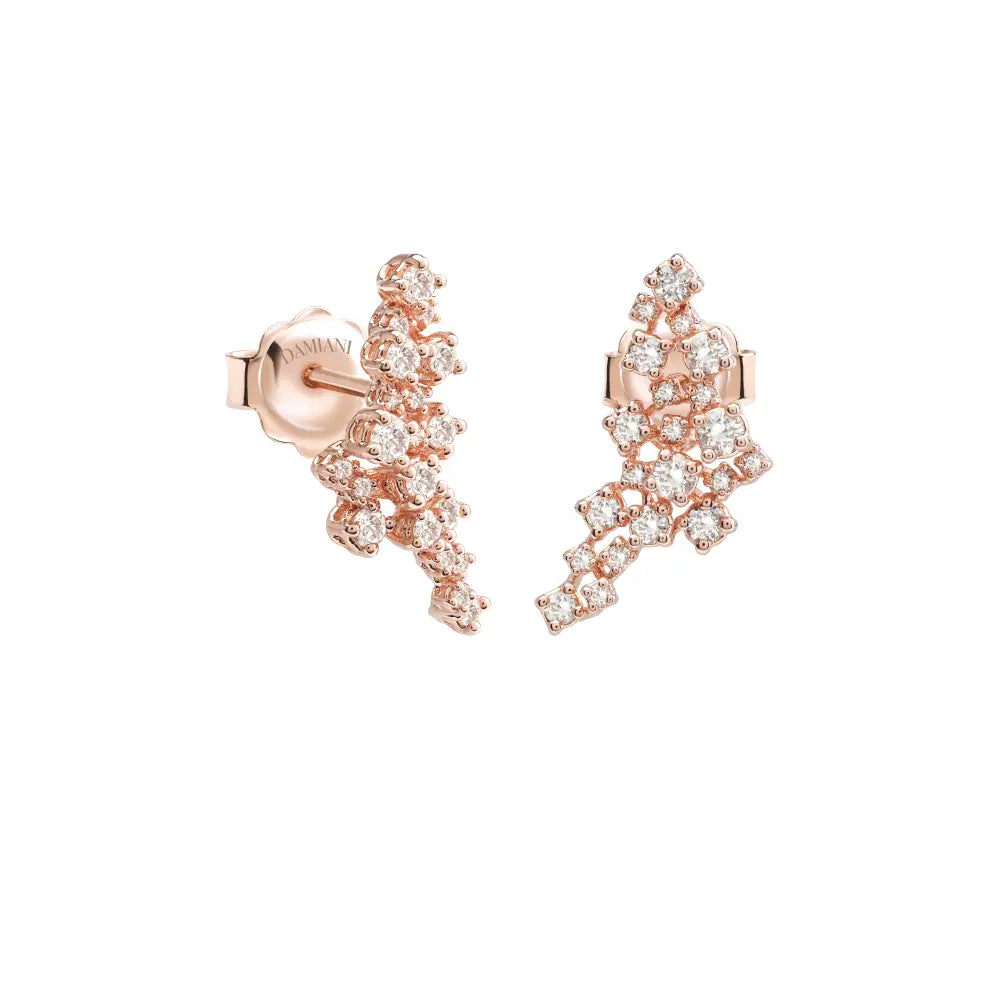 Damiani Mimosa Earrings in Rose Gold and Diamonds