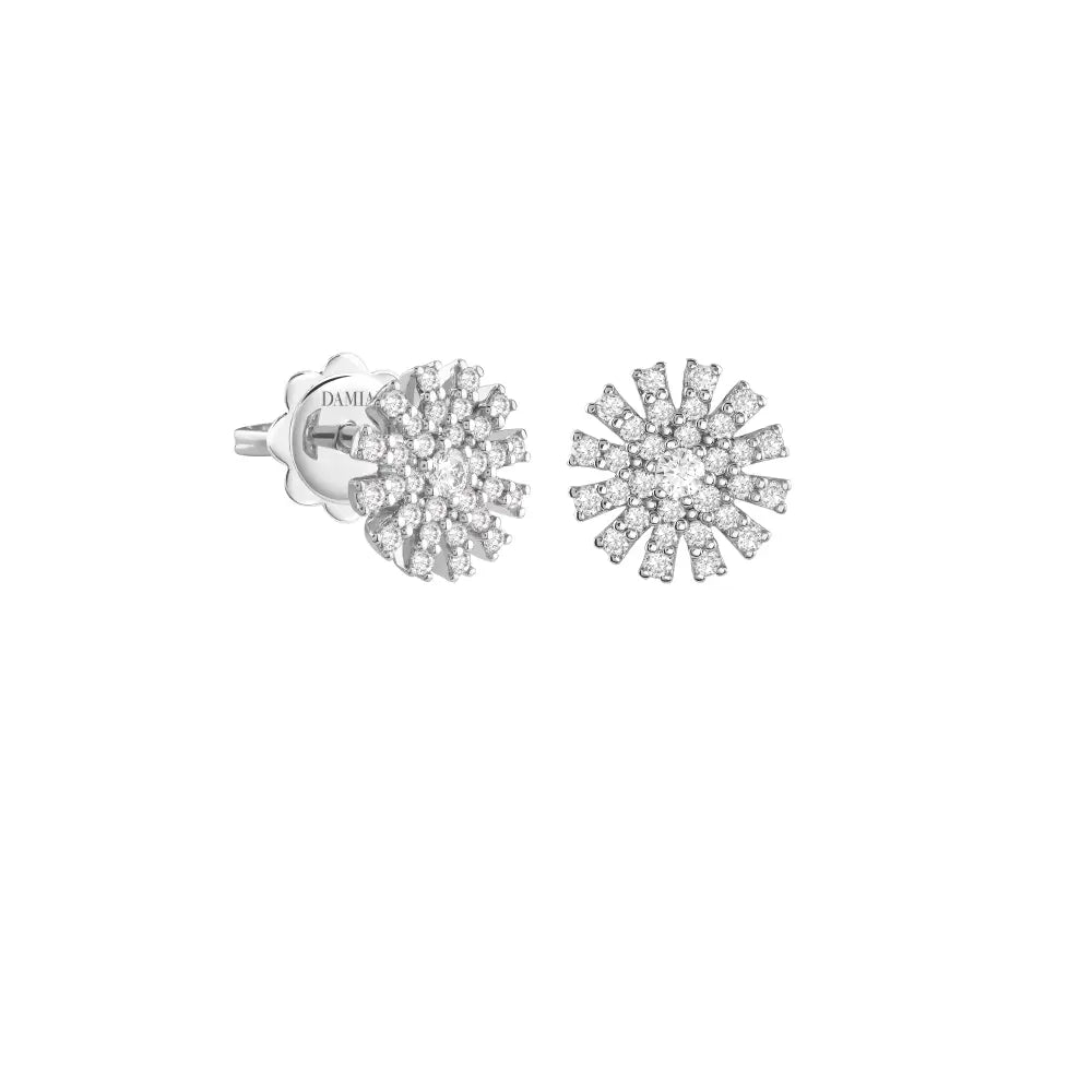 Damiani Margherita Earrings in White Gold and Diamonds