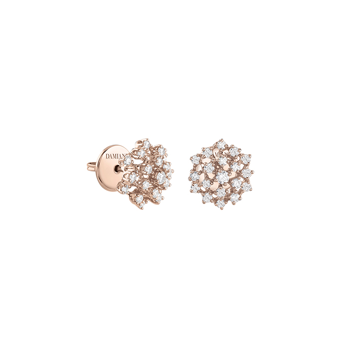 Damiani Orecchini Mimosa in Oro Rosa e Diamanti