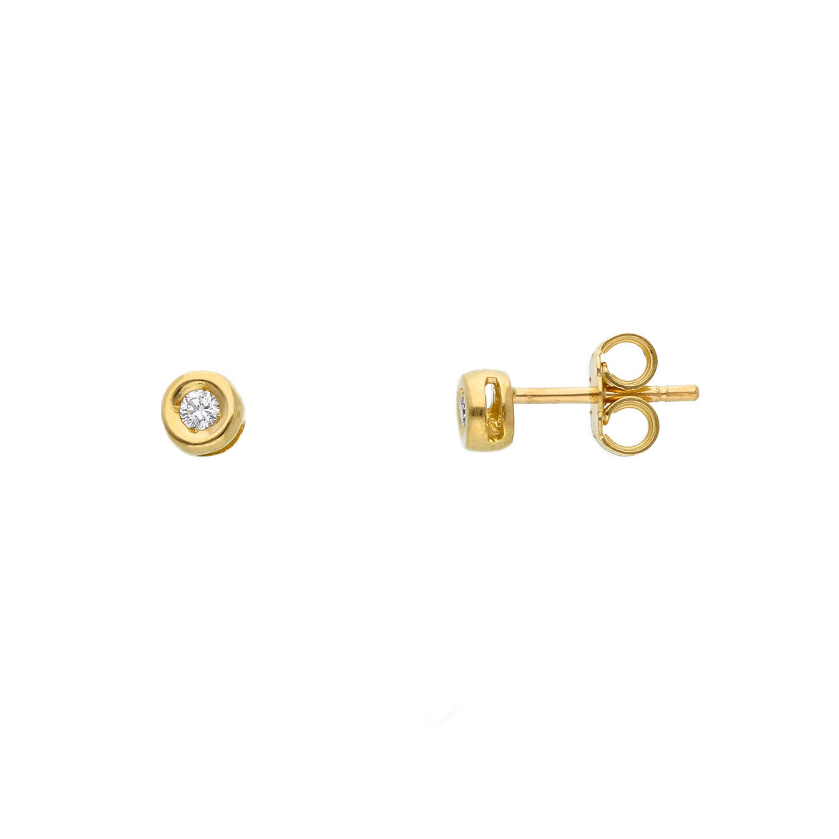 Light spot earrings with diamonds 0.12 ct G VS