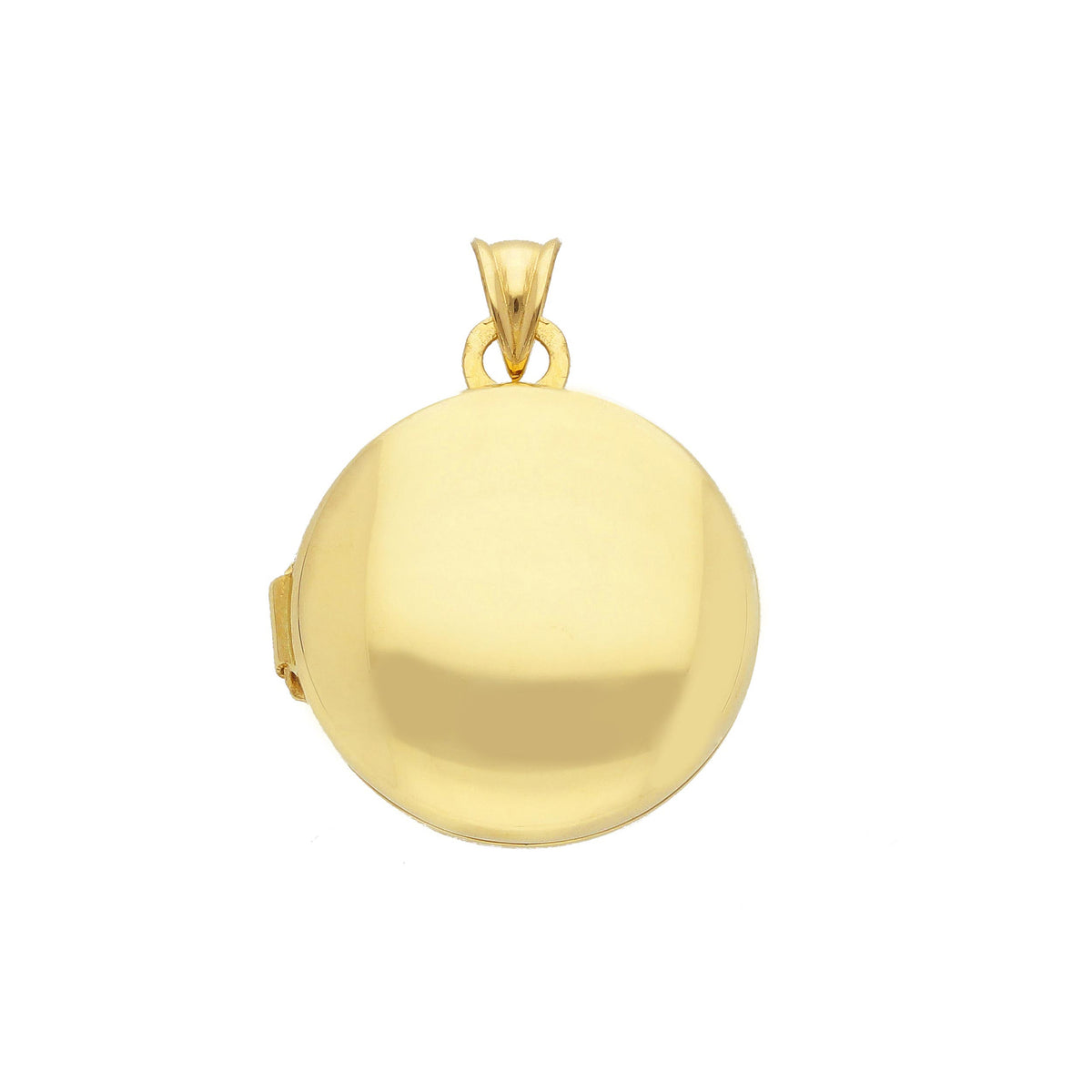 Round Photo Pendant in 18k Yellow Gold
