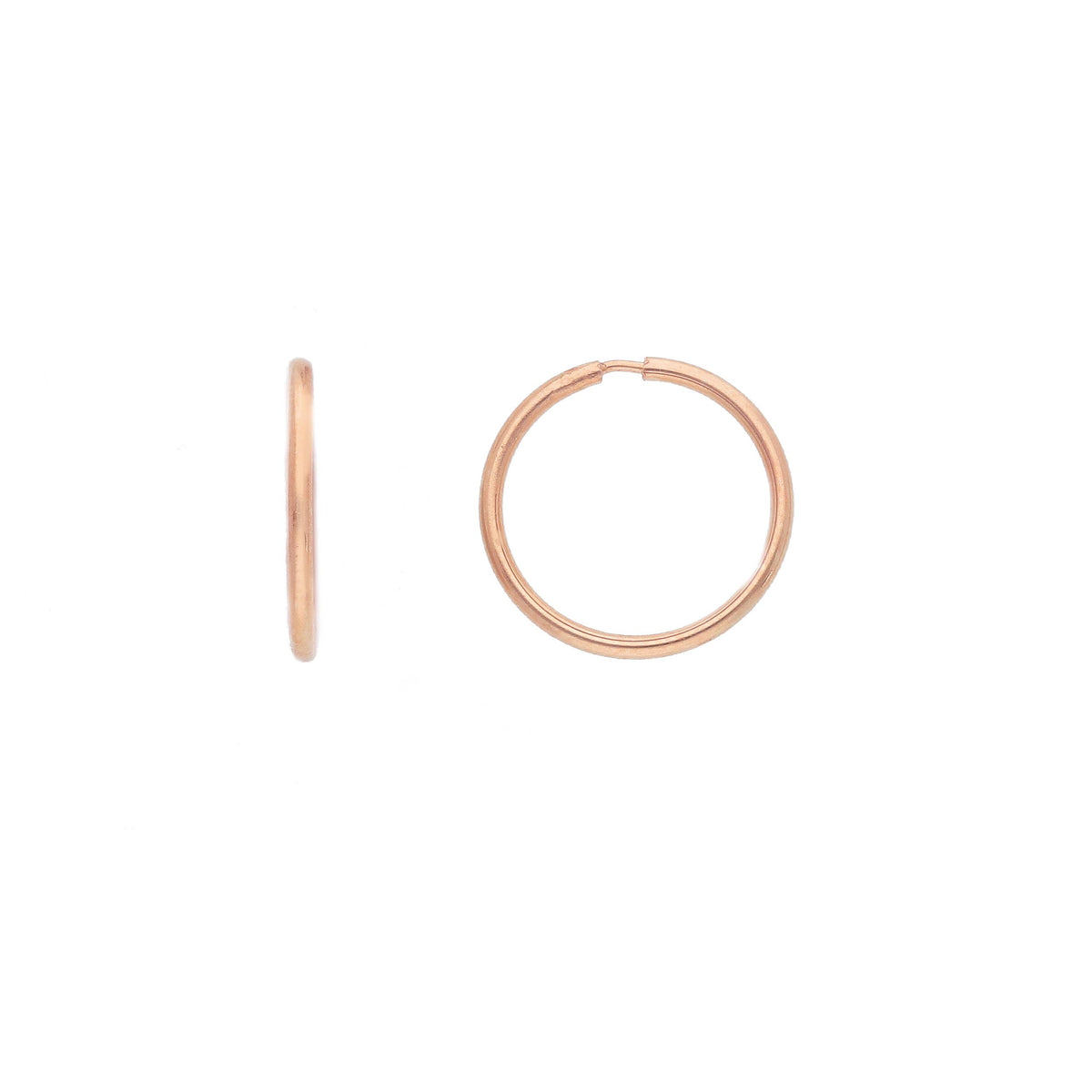 Maiocchi Silver Hoop Earrings 10 mm Pink