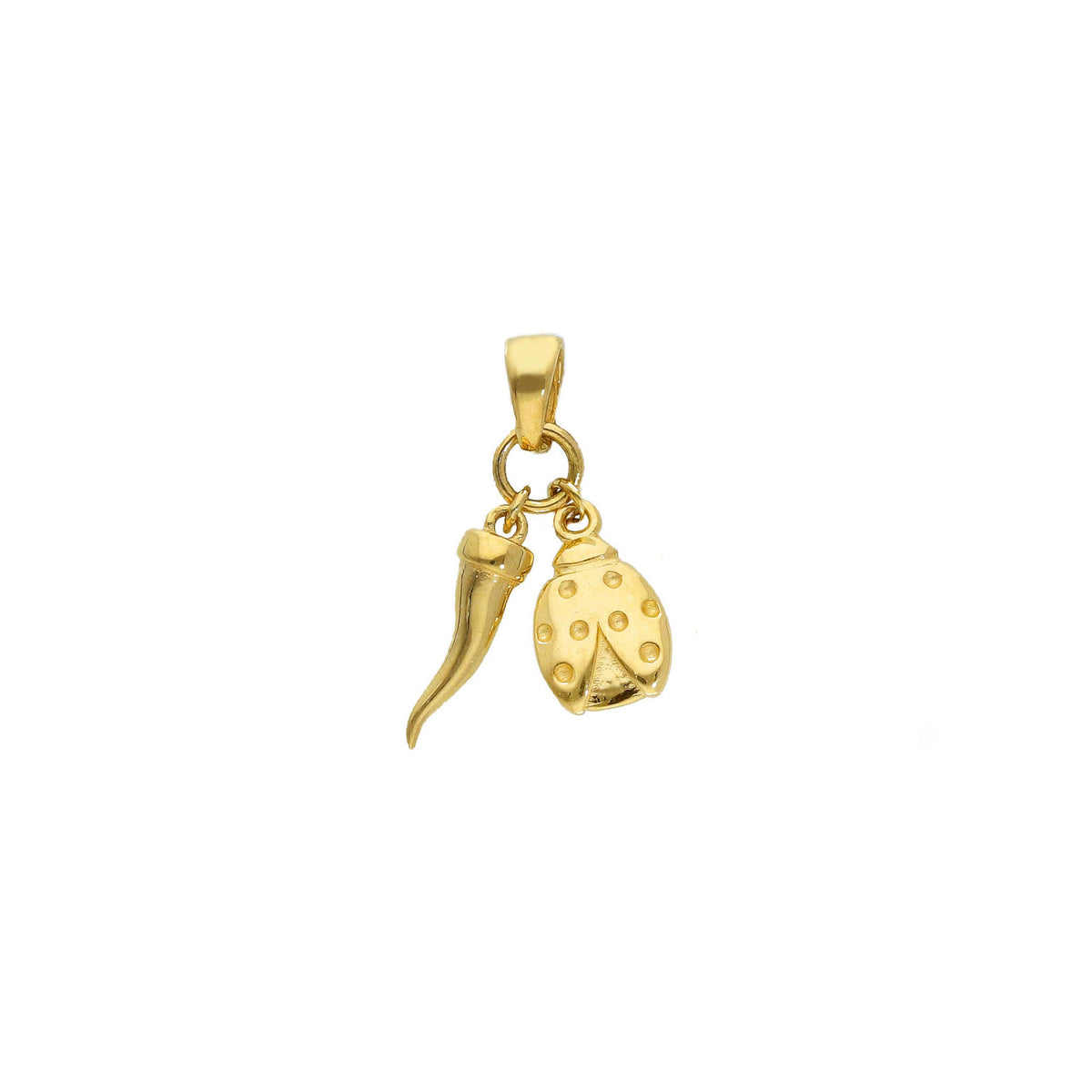 Ladybug and Hornet Pendant in 18kt Yellow Gold
