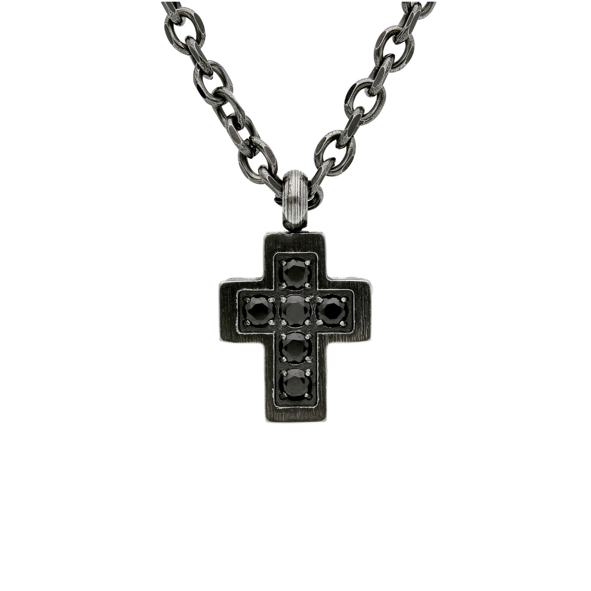 Maiocchi Steel Steel Cross Necklace