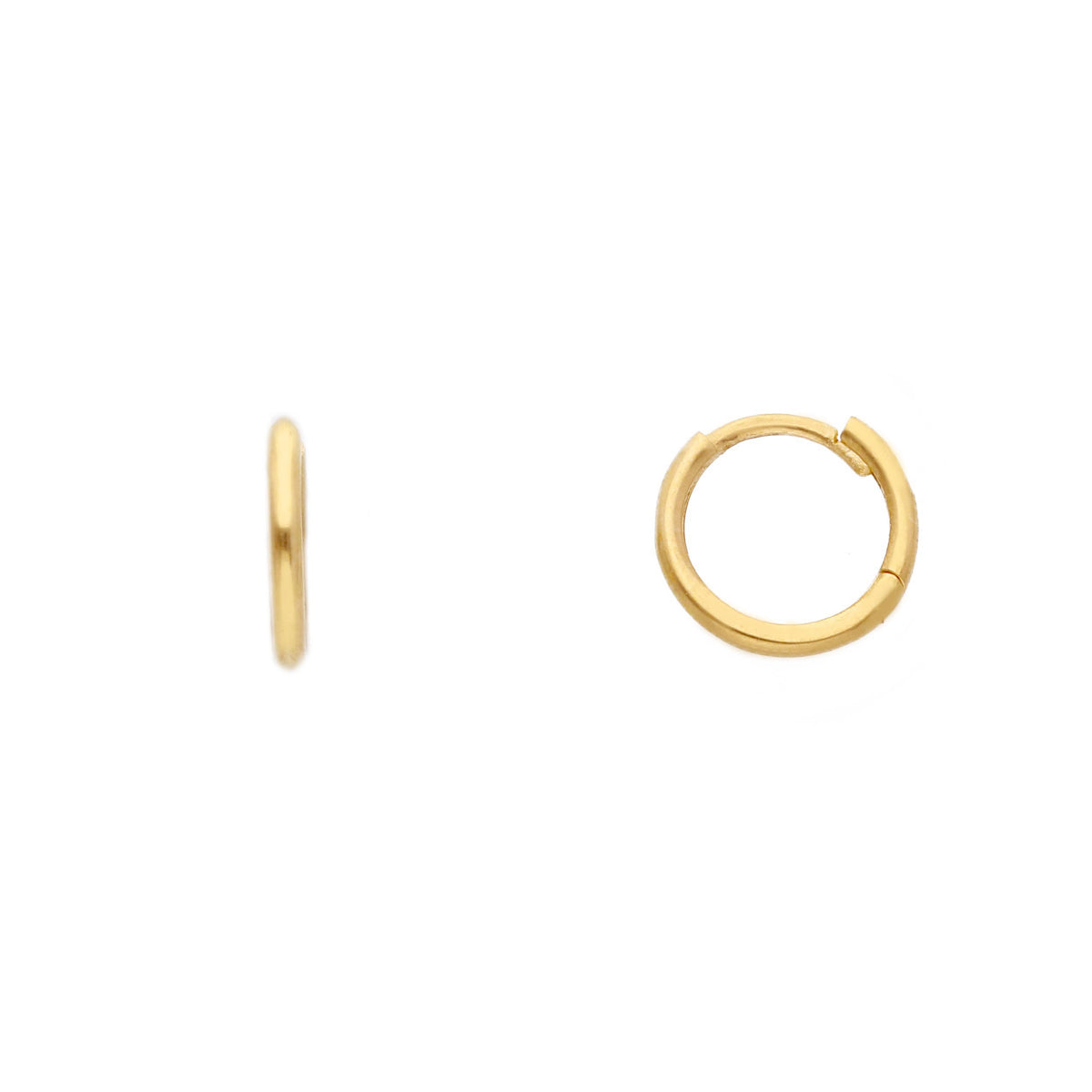 Maiocchi Gold Orecchini Cerchi Scattino in Oro Giallo 18kt Ø 10 MM